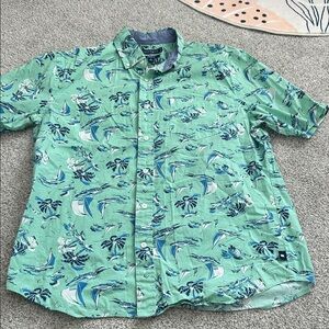 Crown & Ivy Green and Blue Tropical Men's Shirt